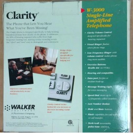 Clarity Amplified Large Button Telephone, Visual & Low Frequency Ringer - NEW