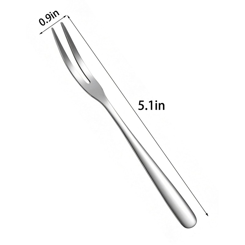 304 Stainless Steel Mini Forks 12-Pack | 5.1-Inch Appetizer &