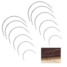 Pack of 12 Curved Sewing Needles, Saddle Needles, Round Needles, Thin Leather Needles, Curved Sewing, Needles, Sewing Needles Set, Upholstery Needles, Hand Embroidery Needles, Leather Darning Needles,
