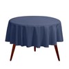 Gee Di Moda Round Tablecloth - 70 Inch Navy Blue
