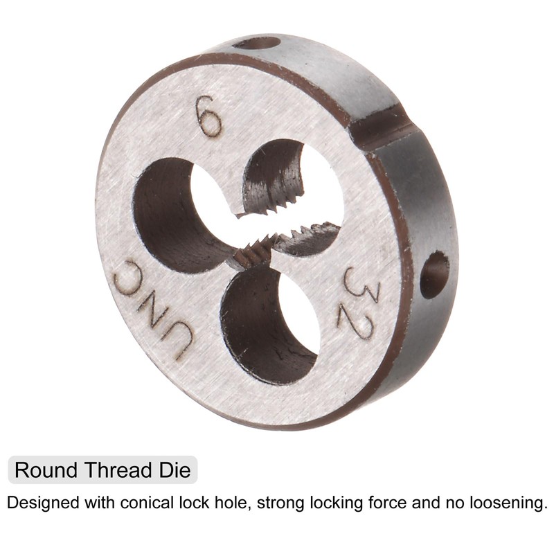 sourcing map 3pcs Tap and Die Set, 6-32 UNC Thread