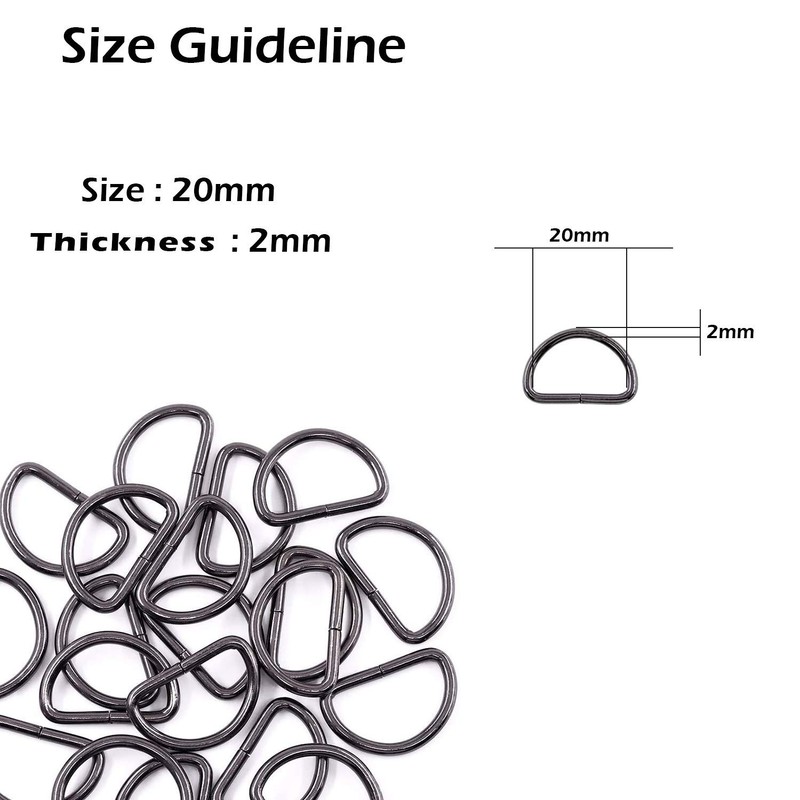 Trimming Shop Non Welded Metal D Ring Fasteners Durable Buckles