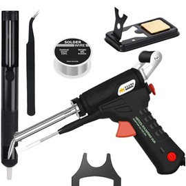 Internally Heated Welding Tool | Multi-Function Handheld Soldering Kit | Corded Electric Soldering Iron Set for Metal Welding & Circuit Board Repair 【AU Plug】 (Black)