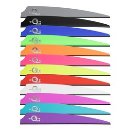 Q2i Fusion X-II Target Archery Vanes - Ultra-Lightweight with Tri-Fusion Vane Adhesion Technology for Archery Arrows Premium Arrow Fletching & Accessories for Archers - 4" N Pink 36pk