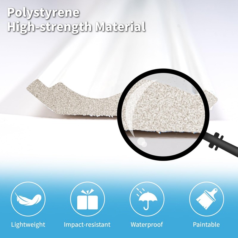 Art3d Ceiling Crown Molding Trim 10-Pack 47Ft, High Impact Polystyrene