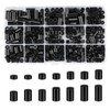 Nylon Plastic Spacers, Black Nylon BS Round Spacer Washer Assortment