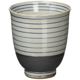 Yunomi (Yunomi no kimi) Stylish Arita Ware Rust-Uzu Line Tea Cup (Large) Japanese Cup Pottery/Size (Φ8x9/No: 300427)