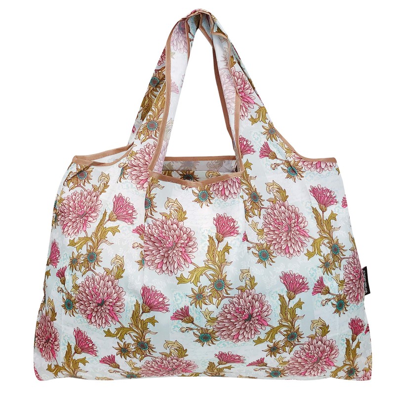 allydrew Large Foldable Tote Nylon Reusable Grocery Bag, 3 Pack,