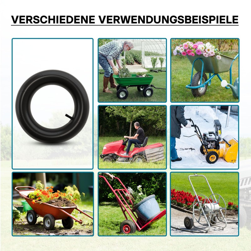 Schlauch für den Rasenmäherreifen 15x6.00-6 mit geradem Ventil Reifendecke Reifenschlauch