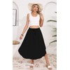 DB MOON Womens 2025 Midi Length Black Skirt Business Casual