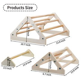 CooShou CooShou 3 Pack Chick Perch Chick Toys Chick Wooden Roosting Bar Chick Jungle Gym Perch Stand for Chicken Brooder, Coop Baby Chicks