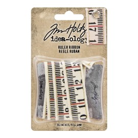 Tim Holtz, Advantus TH93955 Ruler Ribbon, tan
