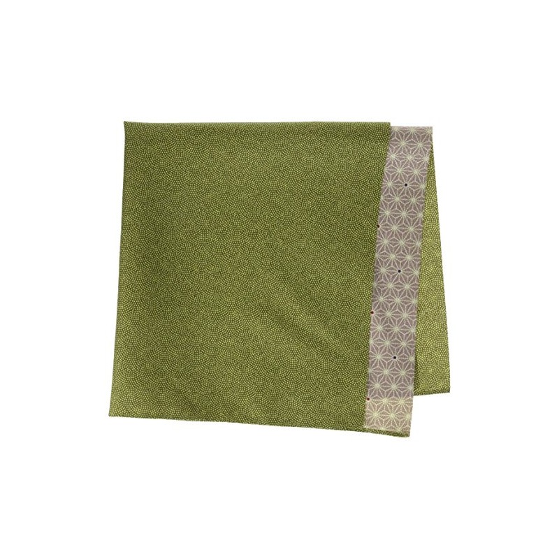 三陽商事 風呂敷 さざら織 両面ふろしき 緑×フジ 48×48cm 中巾 34011