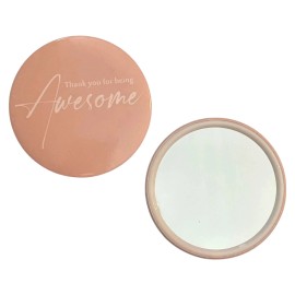 None and/or Unknown Thank you for being Awesome Round Circle Compact Mirror