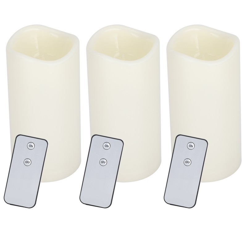 3PCS Remote Control Electronic LED Simulation Candle Lamp for Home
