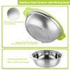 AHIABOAT Colander Stainless Steel Microporous, 2QT Rice Strainer with Mixing
