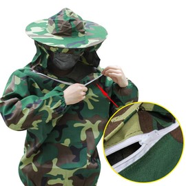 Qchomee Beekeeping Suit Veil Hood Hat Jacket Coat Ventilated Bee Keeper Protective Clothes Suit Bee Keeping Costume Equipment tools