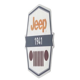 Jeep Grille Embossed Metal Sign - Vintage Jeep Sign for Garage or Man Cave