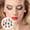 LIFKOME 5pairs Holiday Earrings for Women Cute Christmas Featuring Tree