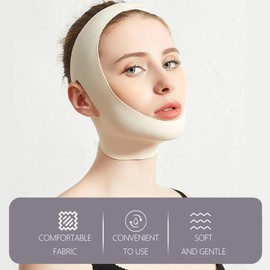 Koreanische kleine V-Gesichtsbandage Gesichtsschlankheitsartefakt Heben und Straffen Doppelkinn V-Gesichtsmaske Gesichtsschlankheitsinstrument Gesichtsformungsmaske⑳ (Teint)
