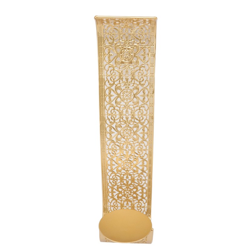 Shelving Solution Wall Sconce Candle Holder Gold Hollow Carved Exquisite