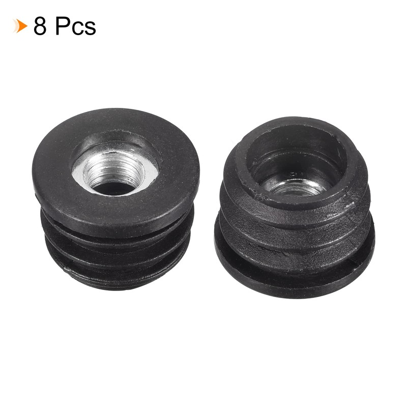 sourcing map Pack of 8 Round Pipe Inserts with M8