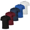 5 Pack Men’s Short Sleeve Active Athletic Running T Shirts