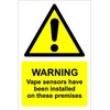 Vape sensors have been installed on these premises, warning sign - 3mm Aluminium sign (200mm x 150mm)