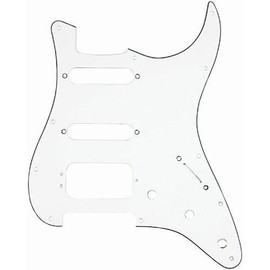 Fender 3-Ply 11-Hole Pickguard for HSS Stratocaster Guitars, White