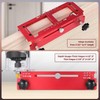 Professional Door Hinge Mortising Jig, Red Aluminum Alloy Template Kit