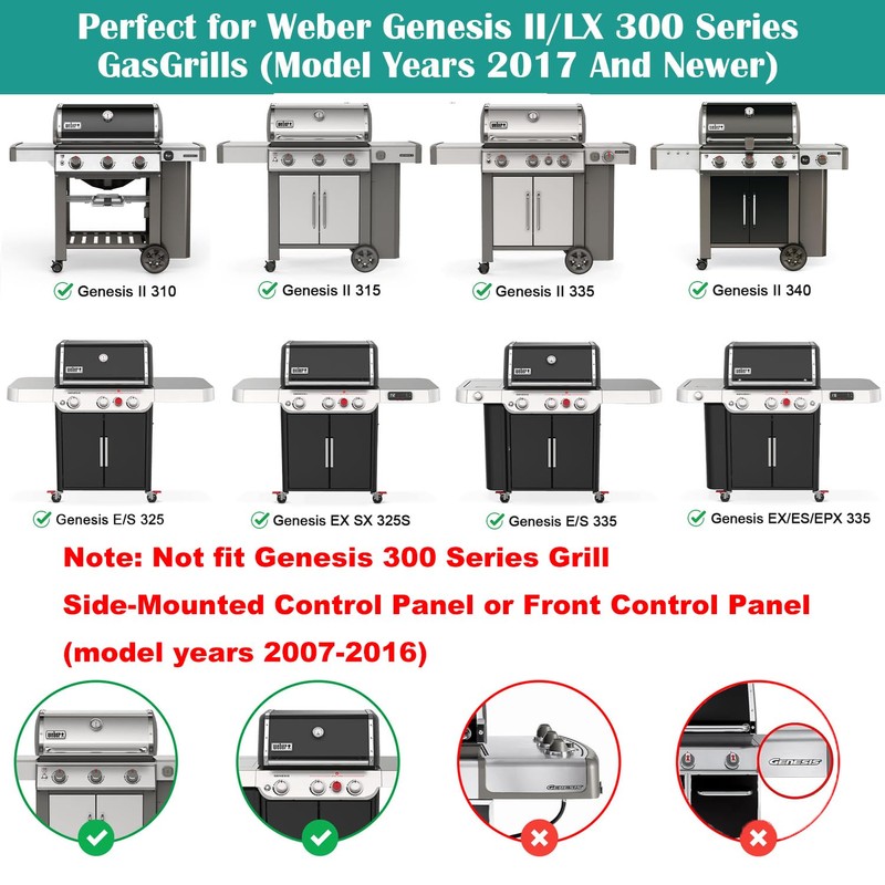 Griddle Inserts & Grate for Weber Genesis II 300 Series