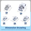 Glarks 50pcs M4 M5 M6 M8 M10 U-Style Clip-On Nuts