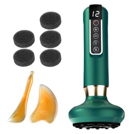 Afenau Electric Cupping Device, 12 Gears Anti Cellulite Massager with Auxiliary Tools, Red Light Heating, Electric Cupping Device, Lipedema Massager for Abdomen, Neck, Leg, Hips, Arm