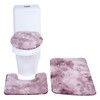 3Pcs Bathroom Rug Set Soft Non Slip Toilet Lid Cover