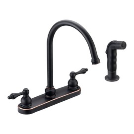 Designers Impressions 652398 Oil Rubbed Bronze Kitchen Faucet w/Sprayer - 8 inch Centers