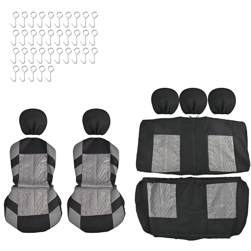 CANITU For Hyundai Car Seat Covers Cloth 5-Seats Full Set