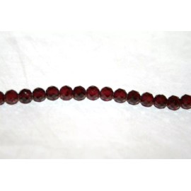 Unbranded Natural Rhodolite Garnet Round Faceted Gemstone Beads 15" 1 Strand 3-4 mm