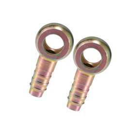 Motoforti Universal Banjo Bolt 12mm OD Banjo Bolt Hose Barb Fitting Adapter Replacement for Motorcycle Car Metal Bronze Tone (Set of 2) Long-lasting