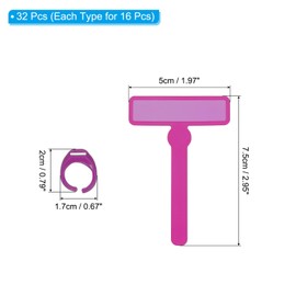 PATIKIL 16Pcs Guided Reading Strips Colorful Text Overlays Reading Bookmark with Finger Rings for Children Classroom Teacher, Purple