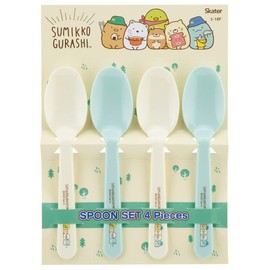 Skater S-18P Sumikko Gurashi Sumikko Gurashi Spoons, Set of 4, Plastic, 5.9 inches (15 cm), Camping