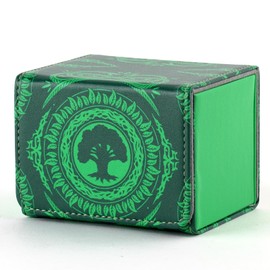 Deck Box for MTG Cards, Trading Commander Deck Case Holds 120+ Sleeved Cards, PU Leather Magnetic Collectible Card Storage Box Fits for TCG Magic Card (Green)