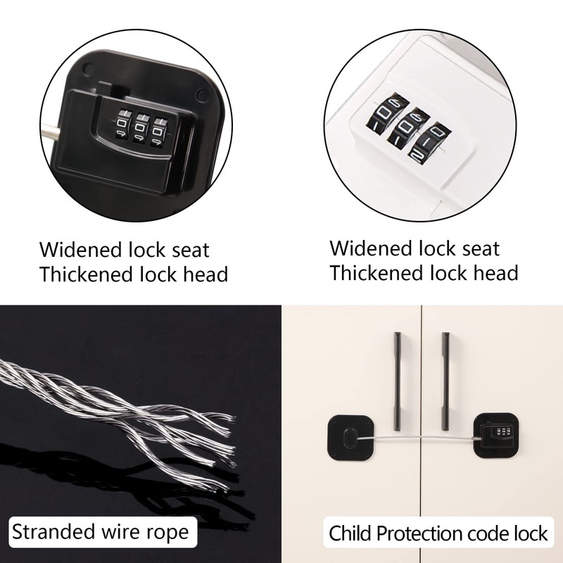 PTMYXIN A Pack Refrigerator Lock Combination Coded Fridge Lock Freezer