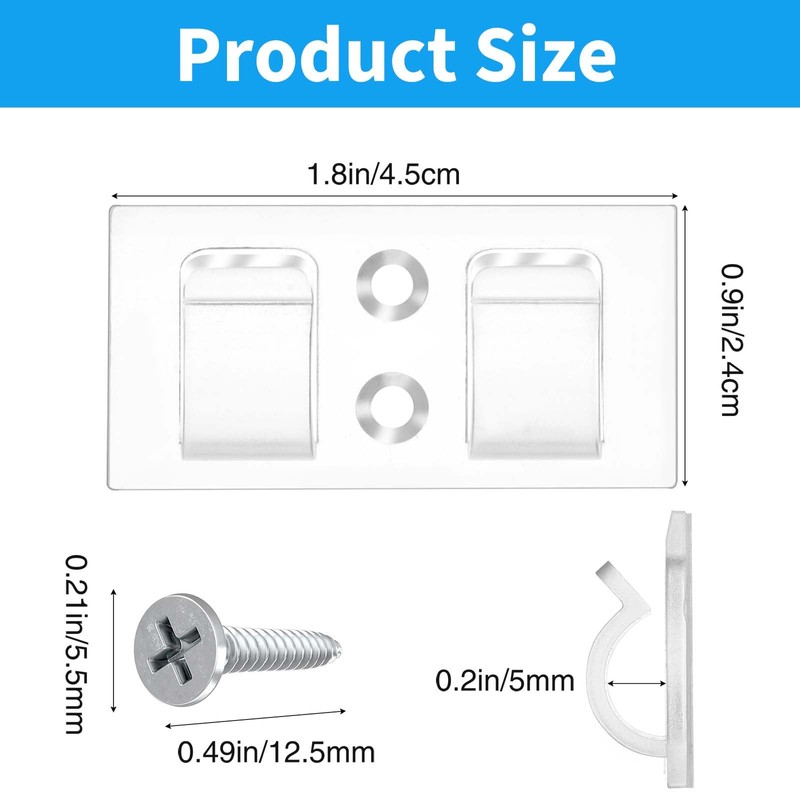SWSEAM Hooks for Outdoor String Lights Clips: 102Pcs Heavy Duty