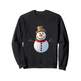 Schneemann Schnee Weihnachten frostig Winter Kohle Schneeflocken Karotte Sweatshirt