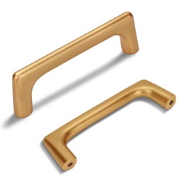 10 Pack 3.75 Inch(96mm) Modern Brushed Champagne Bronze Cabinet Pull Handle Timeless Drawer Handle Pull Classic Cabinet Hardware for Kitchen Dresser Bathroom, Screws Included, Champagne(3.75x10)