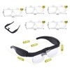 Professional Magnifying Glasses Headset with 5 Detachable Lenses 0.75X-4.0X &