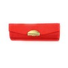 Solid Satin Lipstick Case Holder w/Mirror (Light Red)