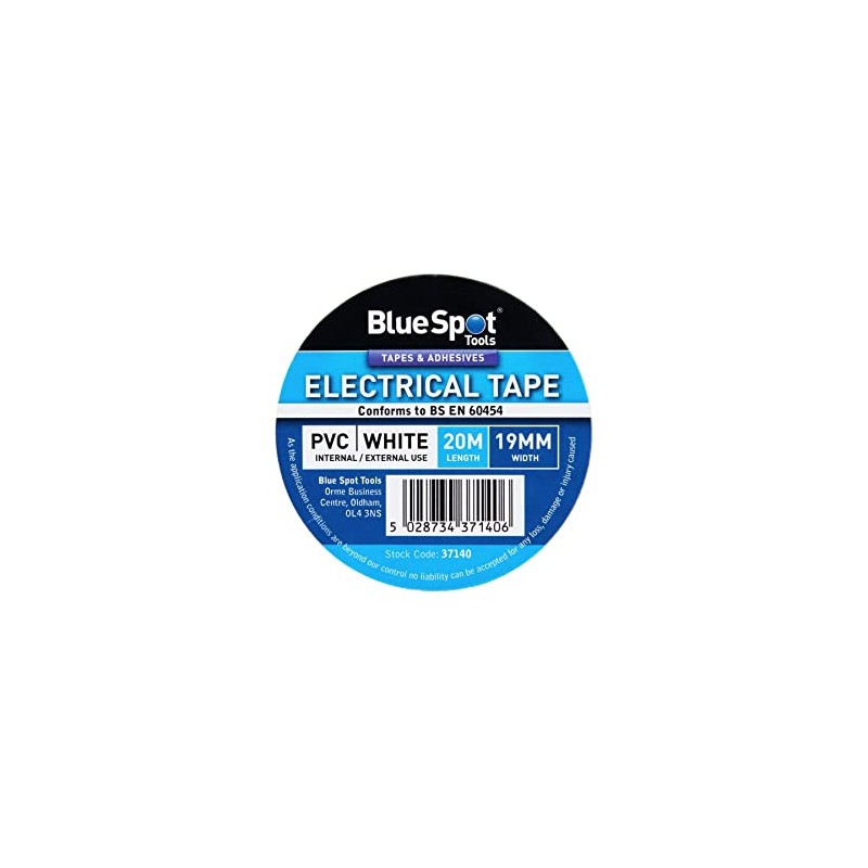 Blue Spot Tools - 20M White PVC Electrical Tape