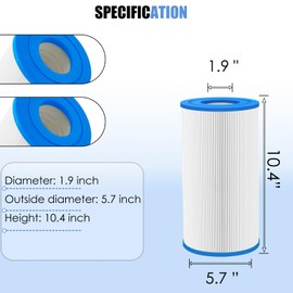 LVJUSEN Hot Tub Filter Replacement for Watkins 31489, 73250 Hot Spring Tri X/0969601/Unicel C-6430, 71825/Pleatco PWK30/Filbur FC-3915, 73178 Hot Spring Filters, 30 sq. ft.- 2 Pack