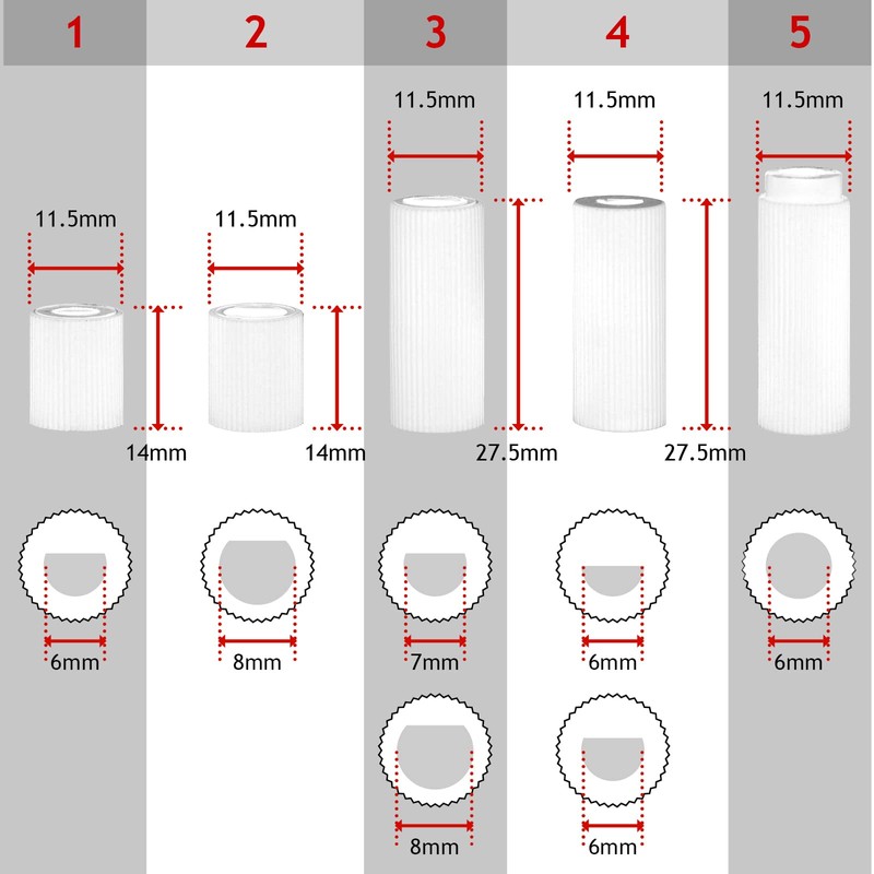 SPARES2GO Universal White Control Knobs for All Makes and Models